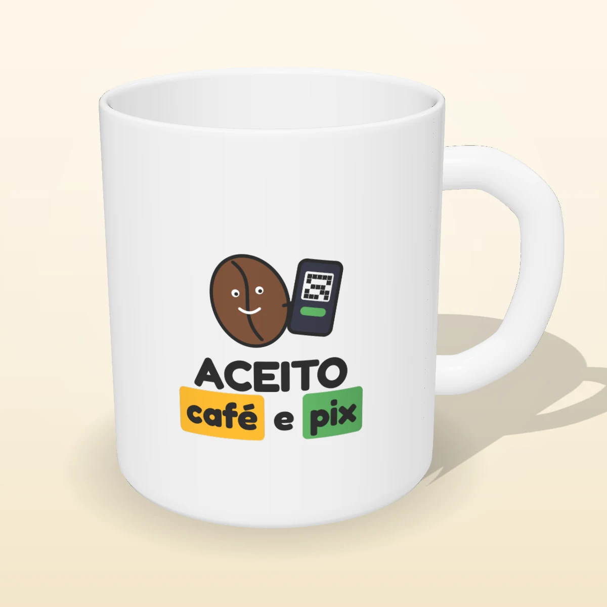 Caneca Aceito Café e Pix, foto 1