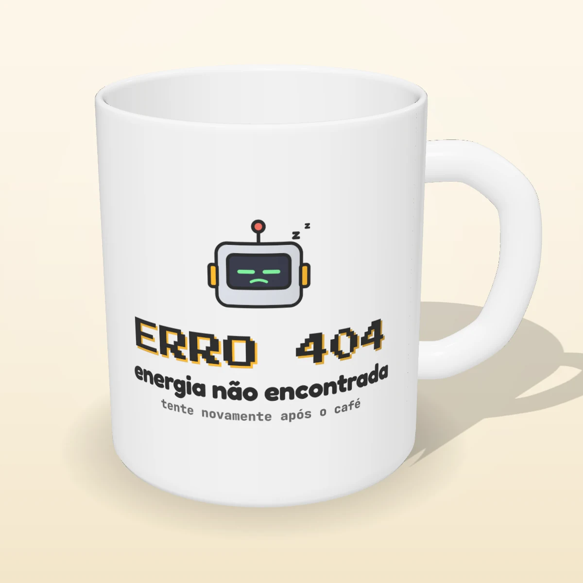 Caneca Erro 404 Energia Não Encontrada, foto 1